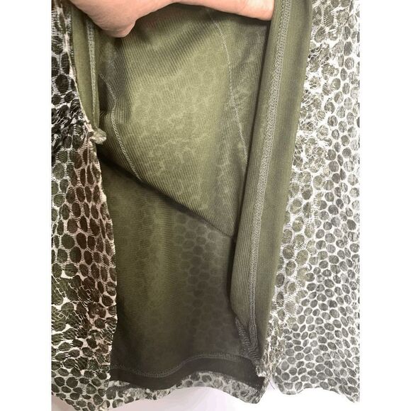 Chico's Sheer Sleeve and Sheer Polk a Dot Layered Top Size L/12 - Picture 5 of 7
